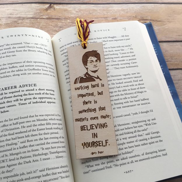 Laser Cut Harry Potter Bookmark | A Sweet Berry Designs Blog